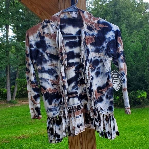 Mini YFB Tie-Dye Top Fringe NWT Size 12 - Picture 1 of 5